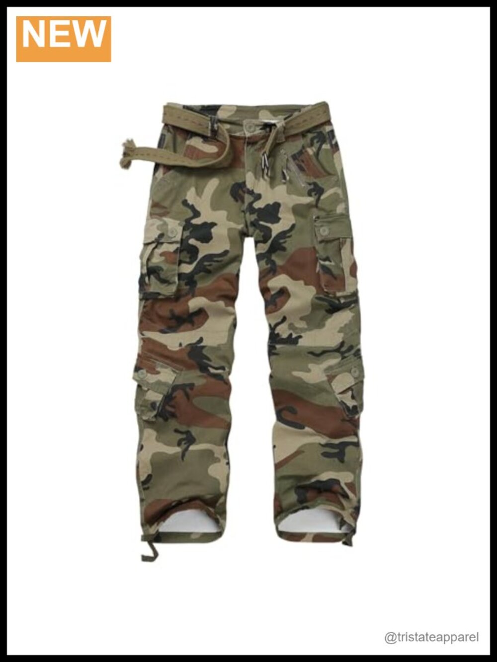 Baggy Cargo Tactical Pants with 9 Pockets Stretchy Cotton Y2K Streetwear